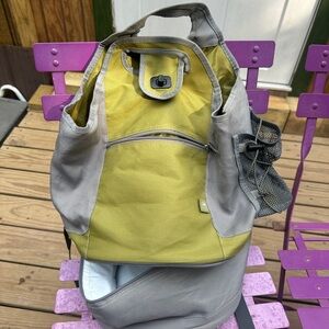 Stylish Gray and Yellow Backpack